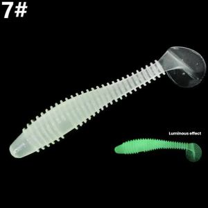 Dual-color chubby screw T-tail multi-color multi-weight soft bait fishing lure for boat fishing and bass fishing wholesale